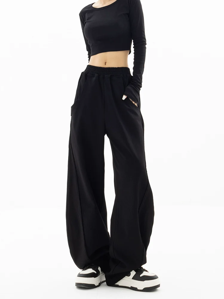 High-Waisted Wide-Leg Paneled Joggers - Image 7