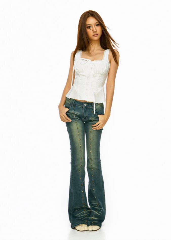 Lace Trim Peplum Sleeveless Top - Image 9