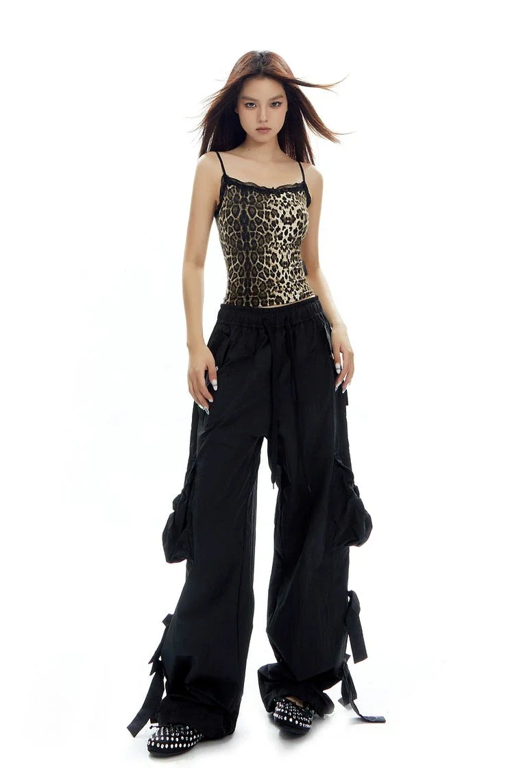 Leopard Print Lace Trim Camisole Top - Image 14
