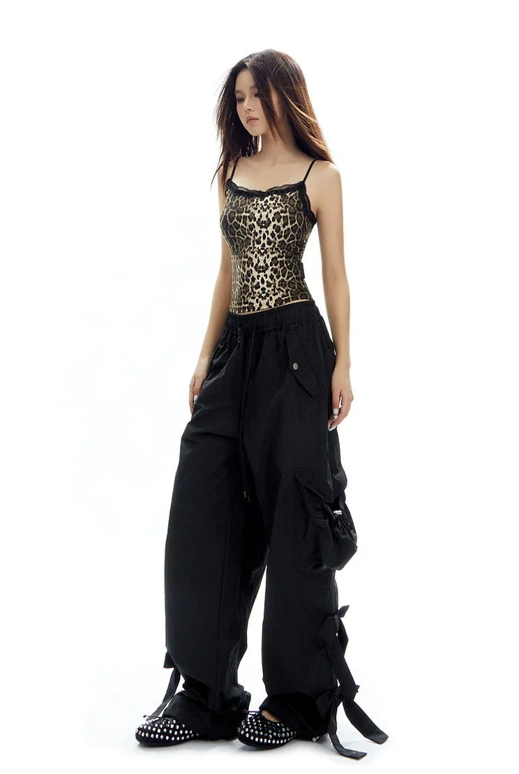 Leopard Print Lace Trim Camisole Top - Image 16