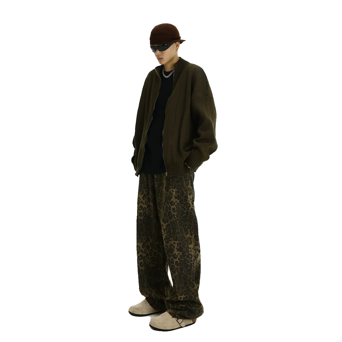 Leopard Print Lightweight Straight Jeans - Image 5