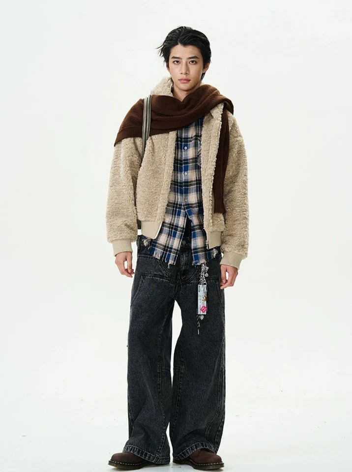 Mid-Crop Sherpa Hooded Zip Jacket - Image 4