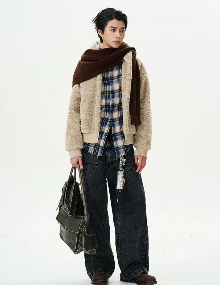 Mid-Crop Sherpa Hooded Zip Jacket - Image 5