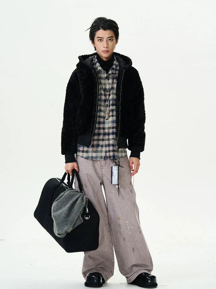 Mid-Crop Sherpa Hooded Zip Jacket - Image 9
