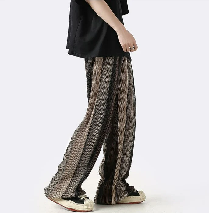 Multi Color Stripe Straight Fit Pants - Image 7