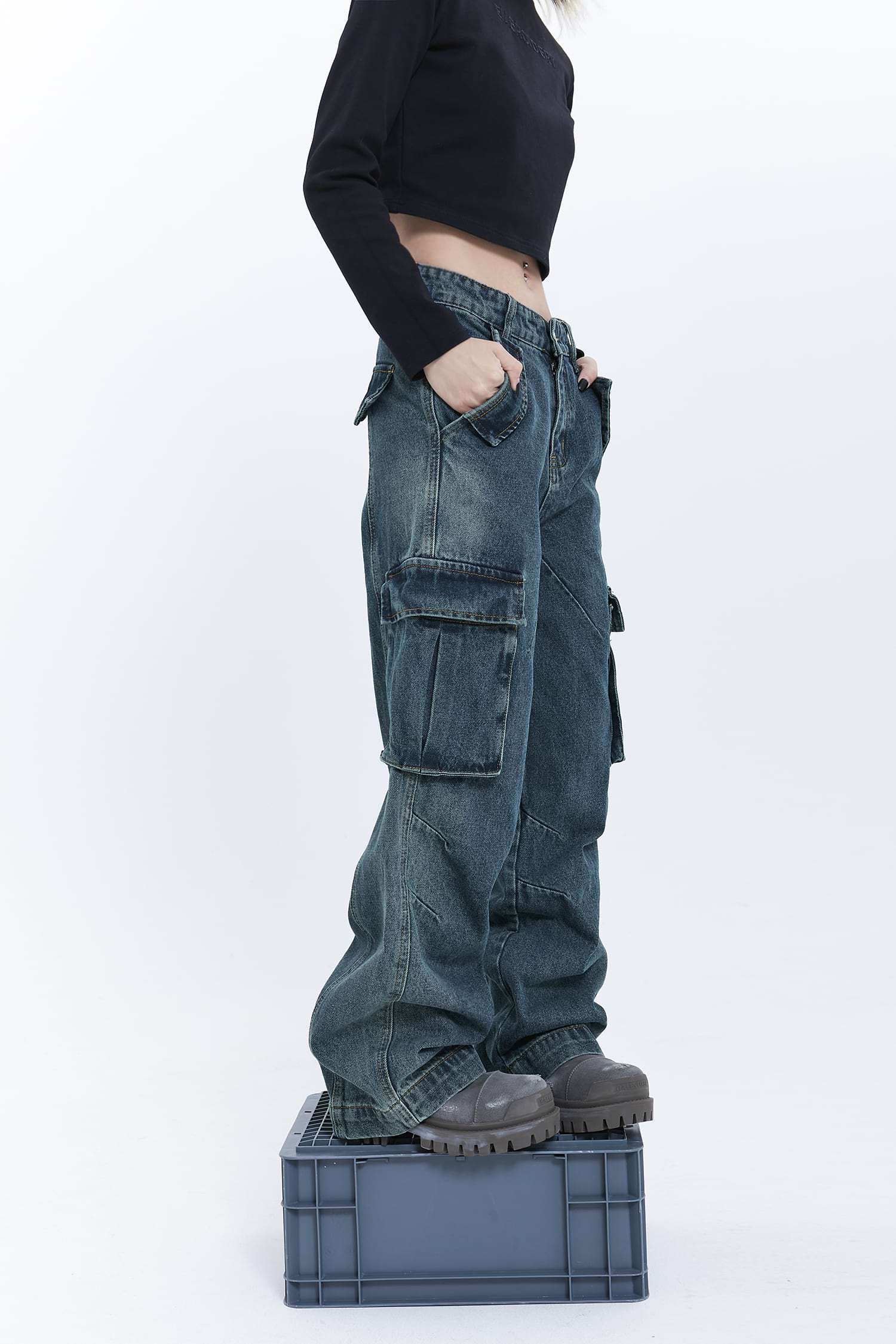 Multi Flap Pocket Jeans - Image 6