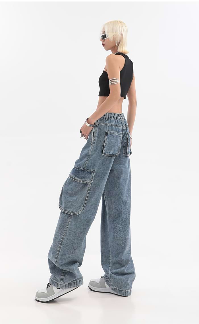 Slim Multi Pocket Jeans - Image 10
