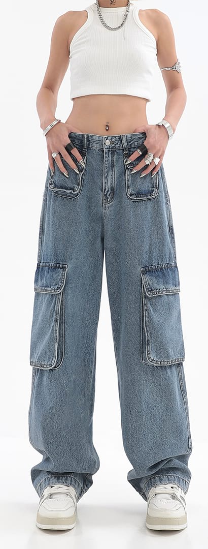 Slim Multi Pocket Jeans - Image 4