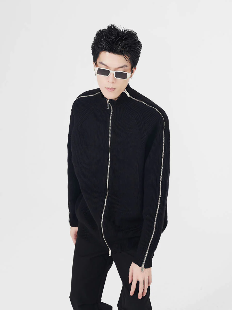 Multi-Zip Knit Jacket - Image 6