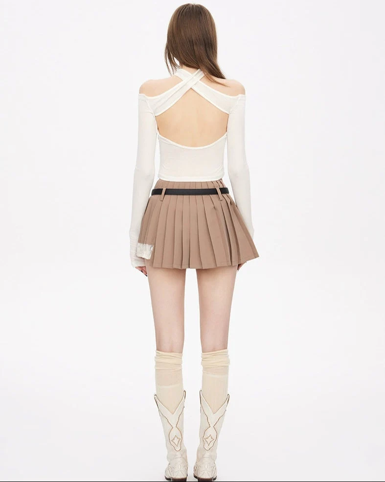 Off-Shoulder Halter Choker-Neck Backless Top - Image 8