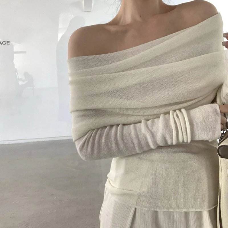 Off Shoulder Knit Top - Image 3