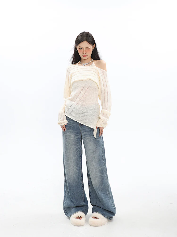 Off Shoulder Layered Knit Halter Top - Image 20