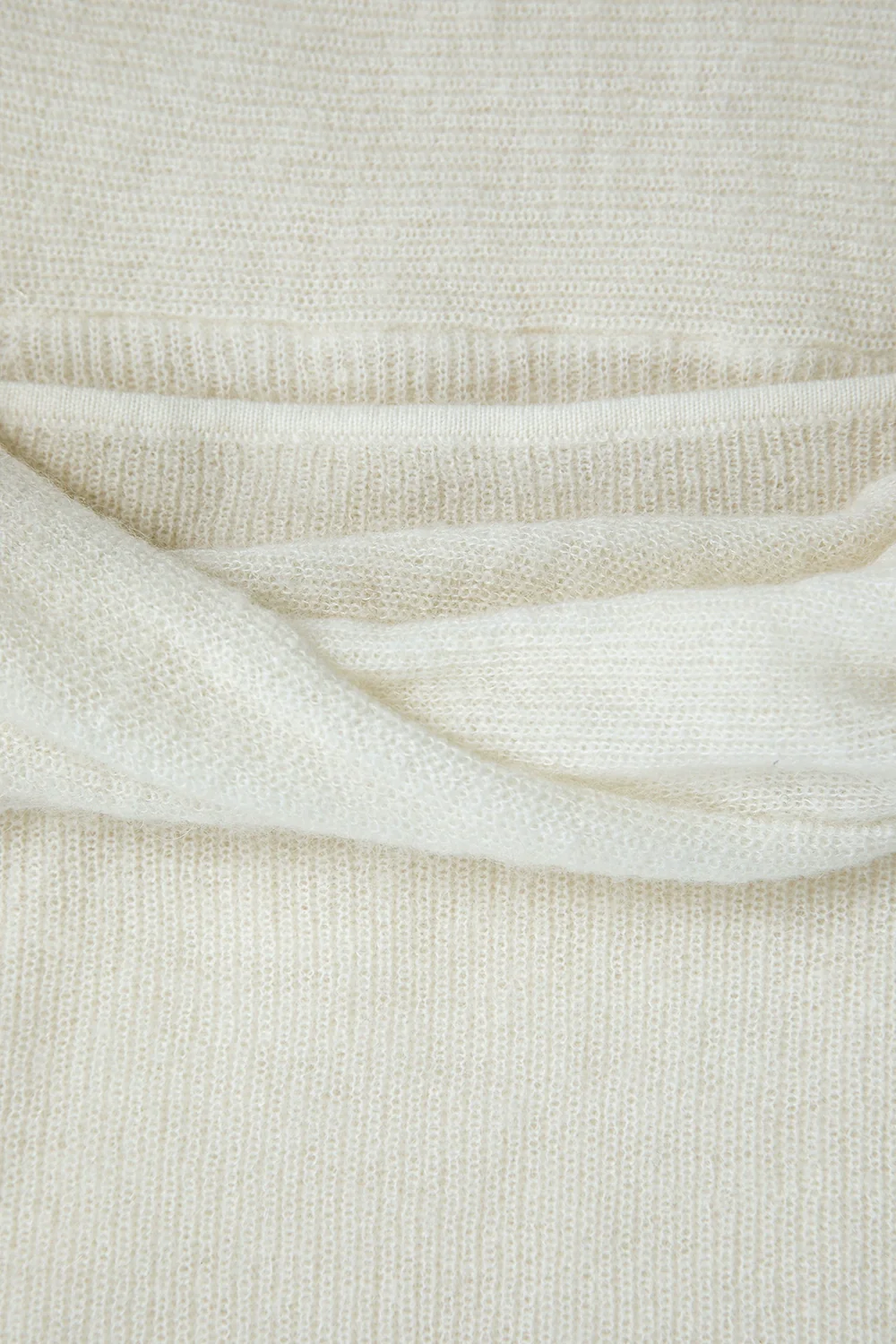Off-Shoulder Ribbed Long Sleeve Halter-Neck Sweater Top - Image 16