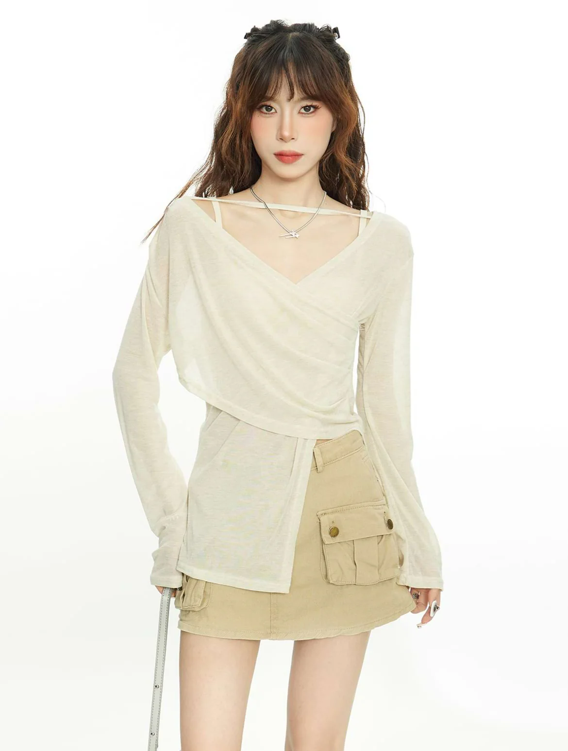 Overlap Translucent Asymmetric Top - Image 2