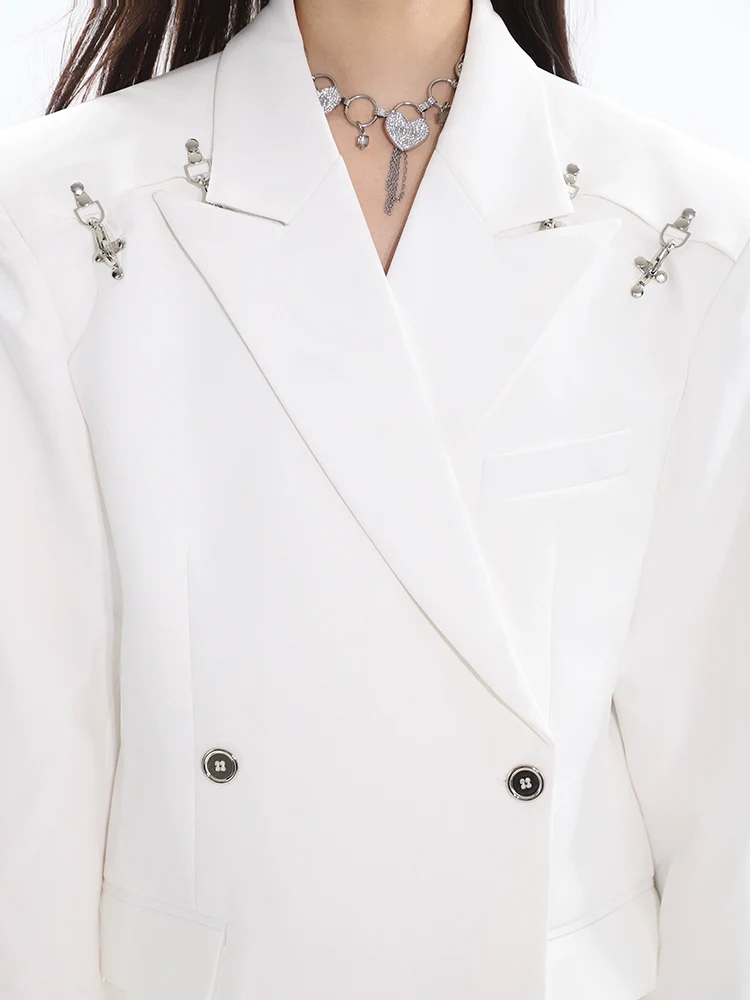 Oversized Blazer with Embellished Lapel Detail - Image 14
