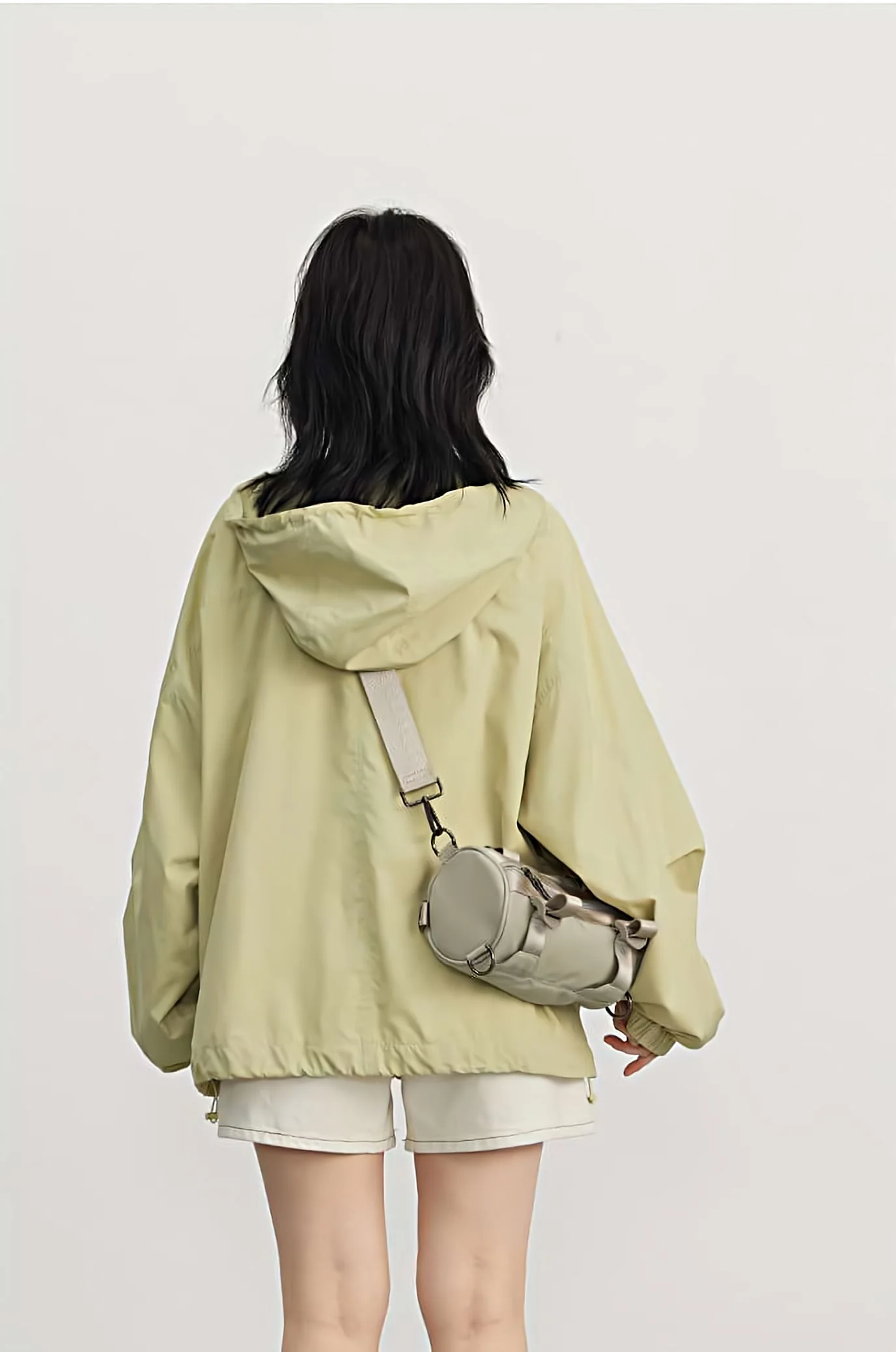 Oversized Cuff Sleeve Hooded Windbreaker - Image 6
