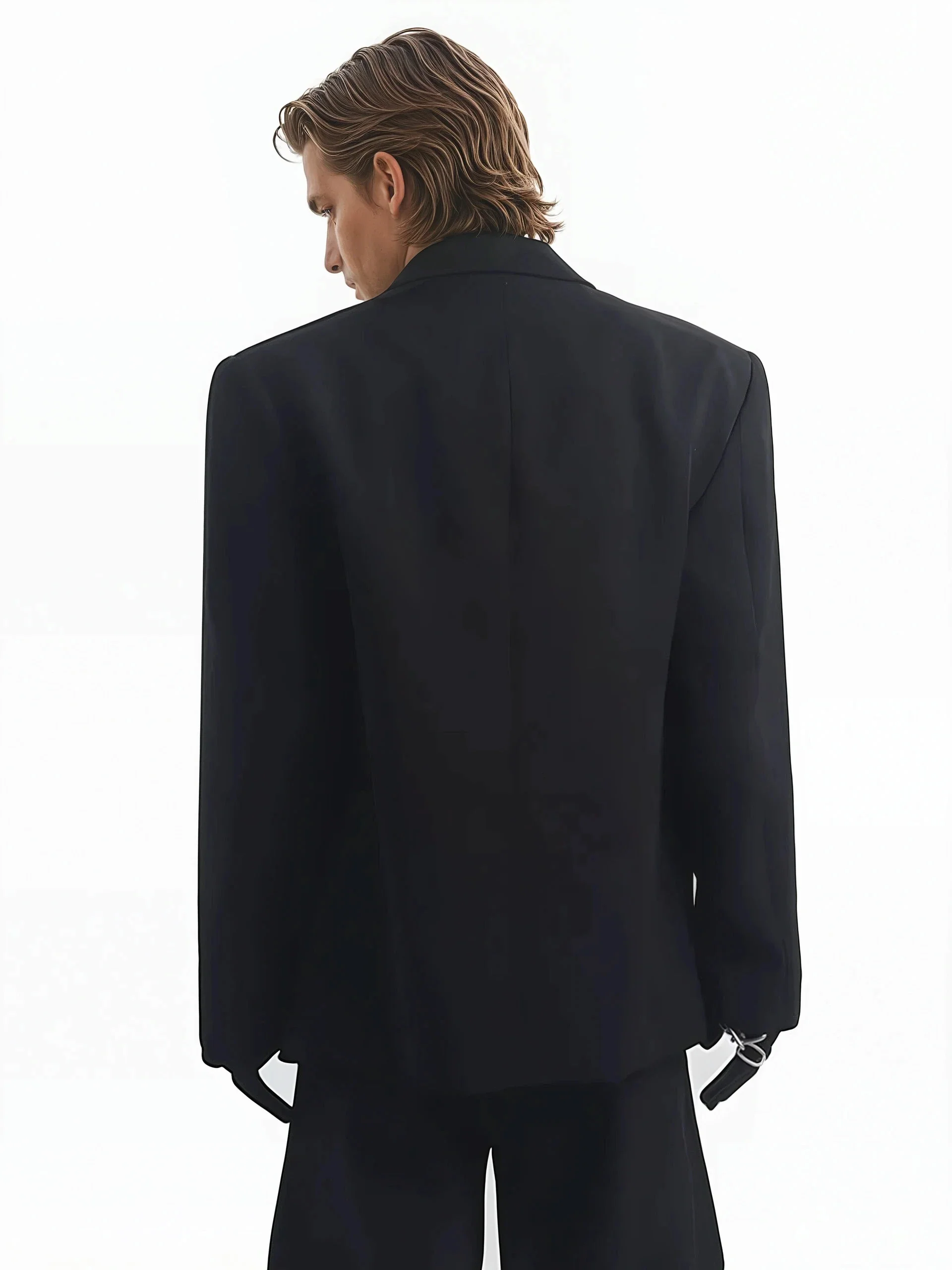 Oversized Embellished Floral Crystal Blazer Jacket - Image 4