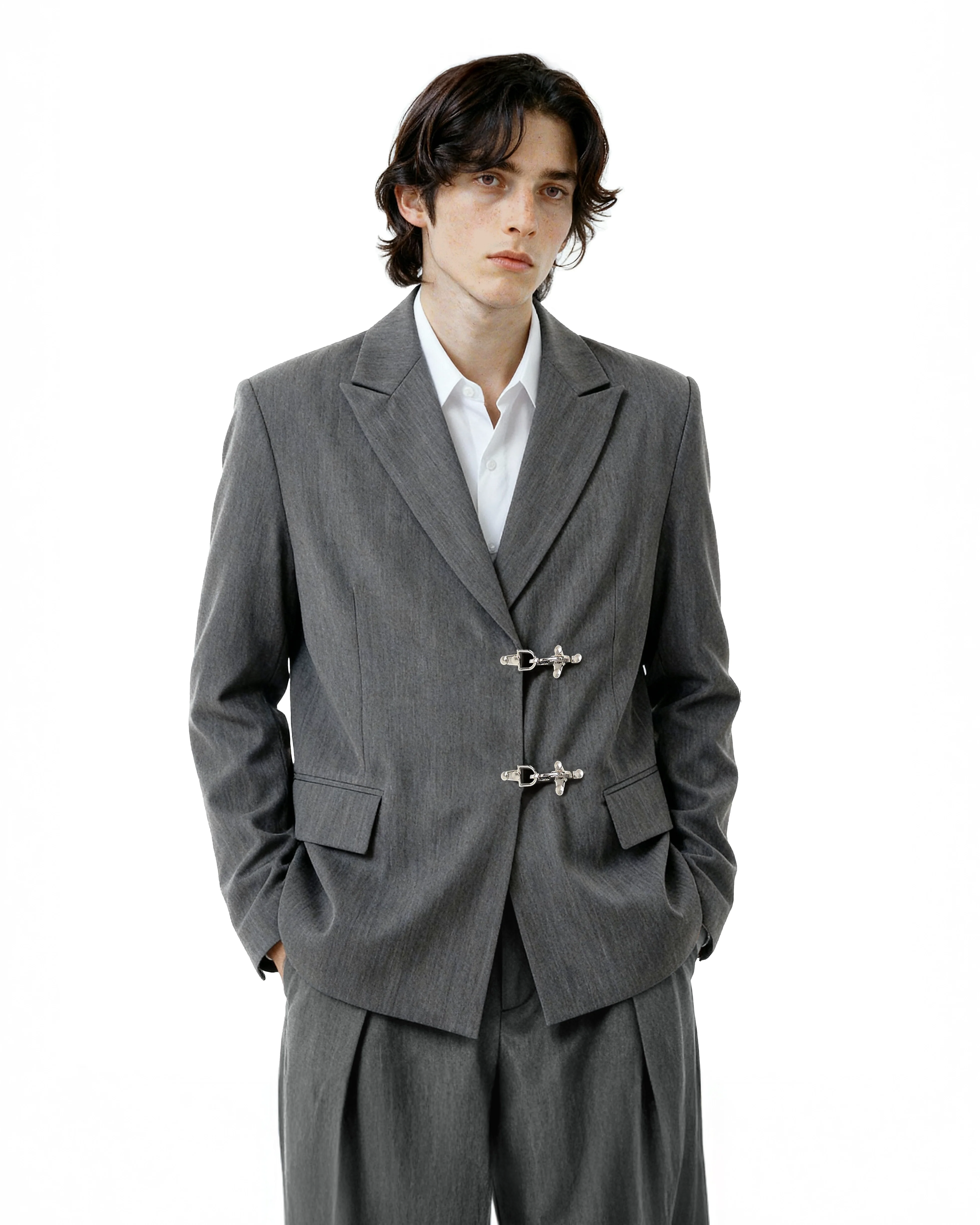 Oversized Fireman Buckle Blazer - Image 27