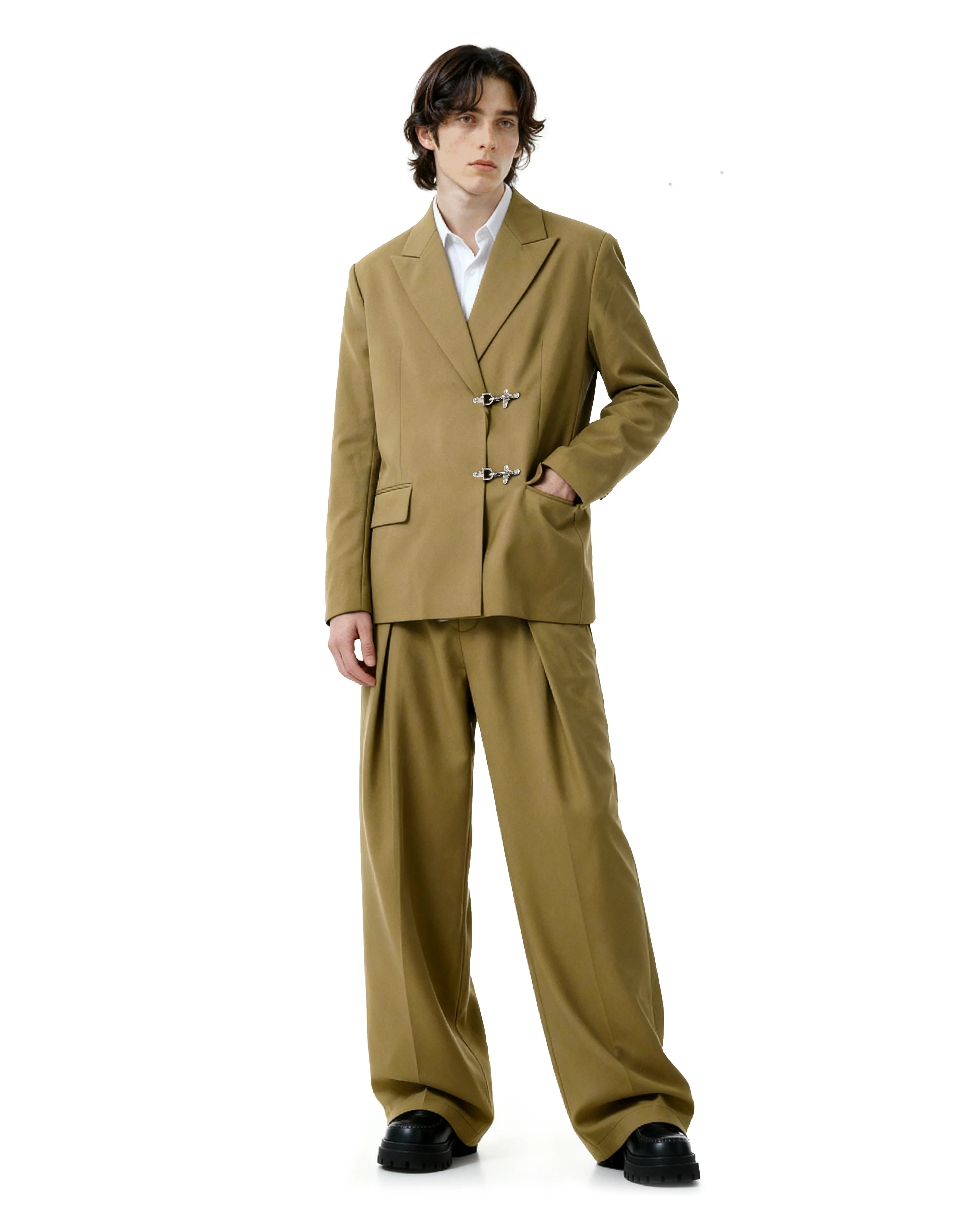 Oversized Fireman Buckle Blazer - Image 46