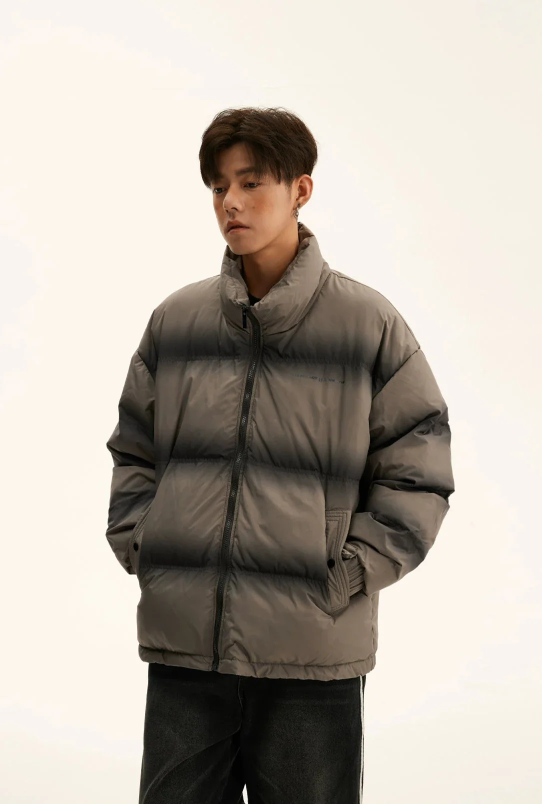Oversized Gradient-Print Puffer Jacket - Image 2