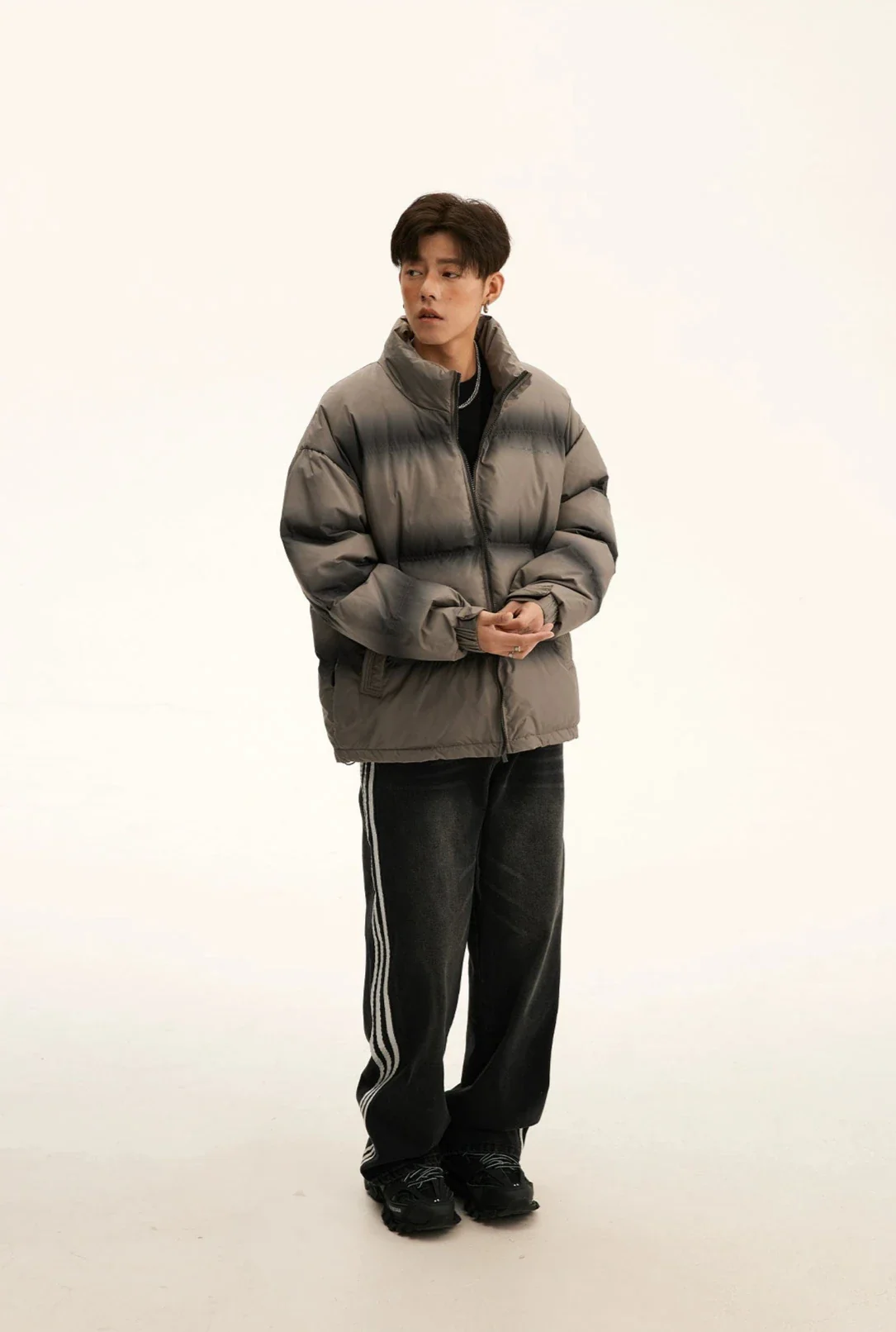 Oversized Gradient-Print Puffer Jacket - Image 5
