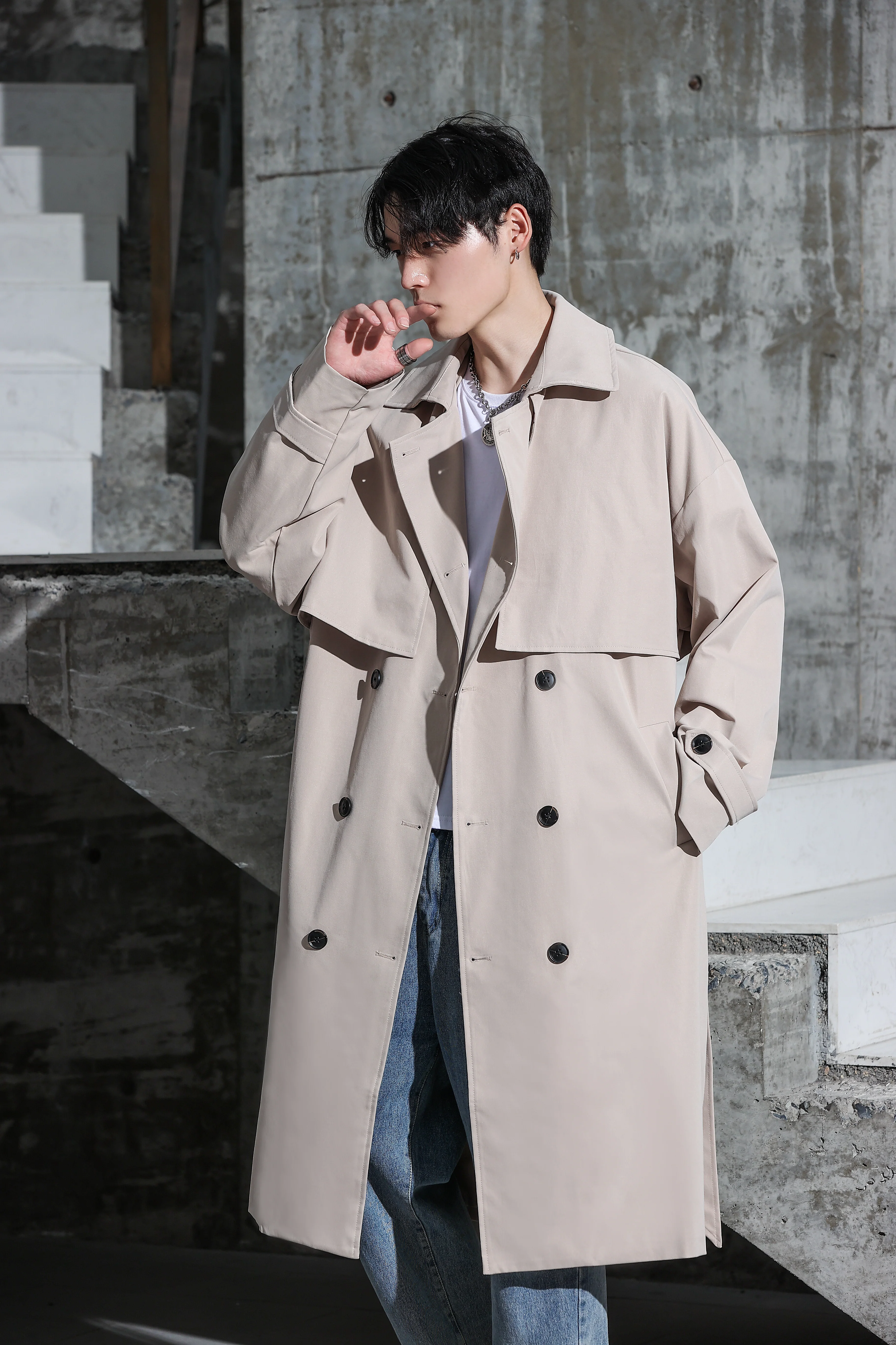 Oversized Long Trench Coat - Image 8