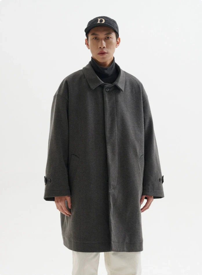 Oversized Mid Length Coat with Adjustable Cuff - Image 7