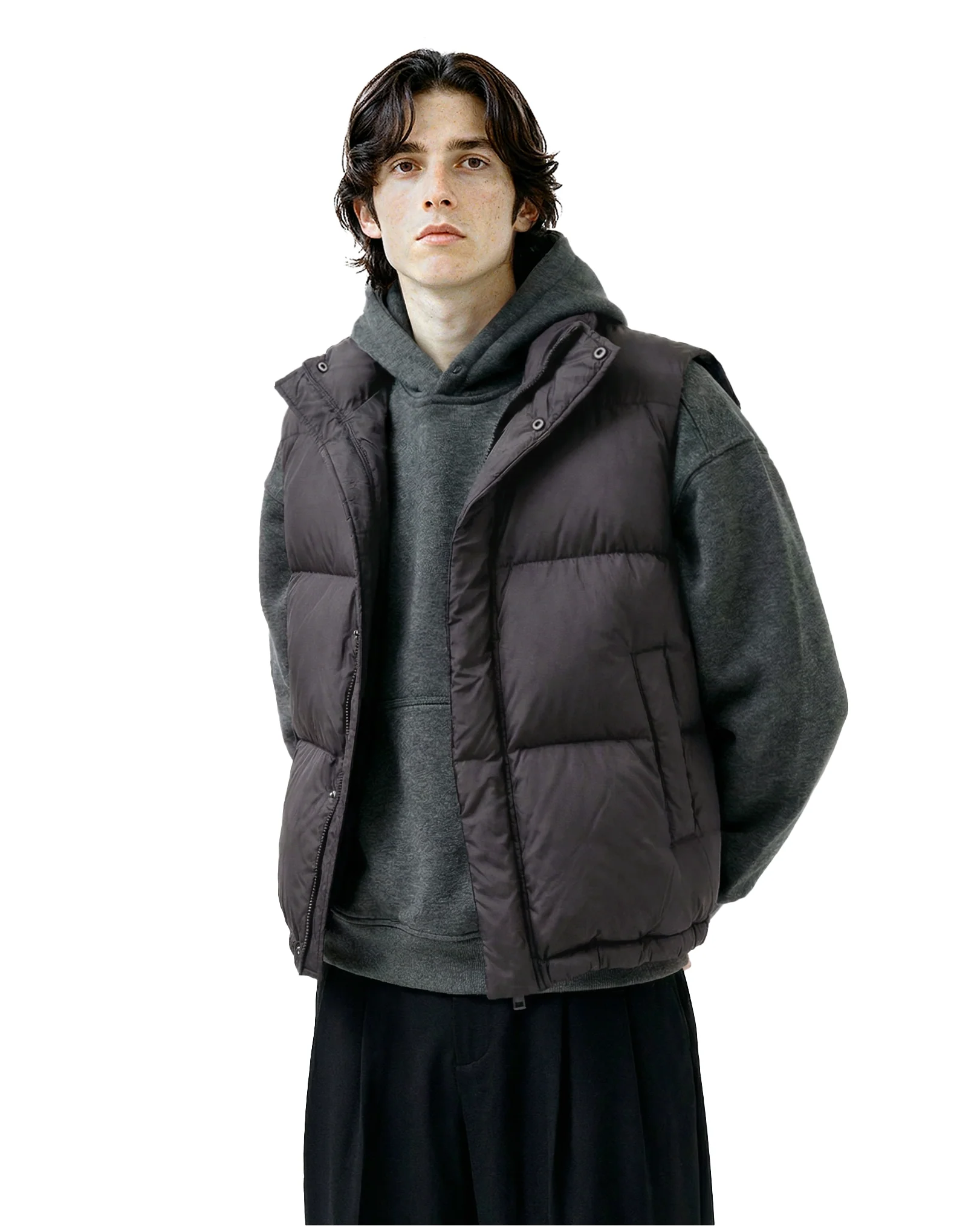 Oversized Puffer Gillet Lightweight Vest - Image 3