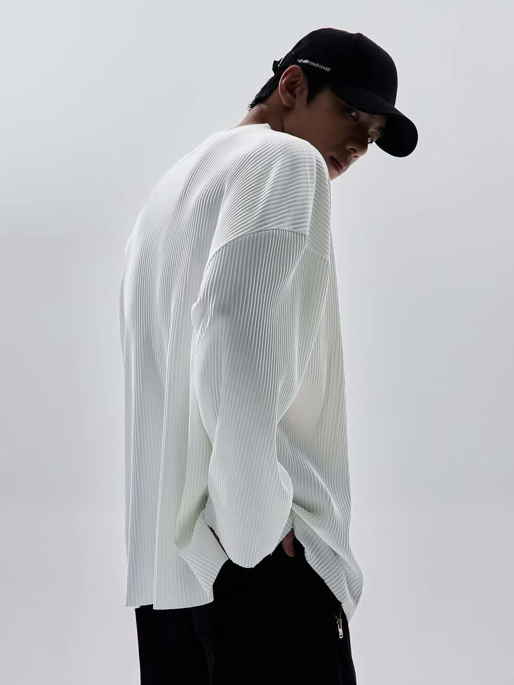 Oversized Ribbed Long Sleeve Shirt - Image 6