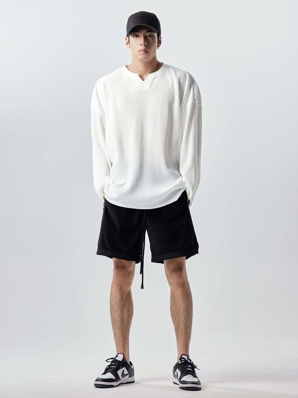 Oversized Ribbed Long Sleeve Shirt - Image 7