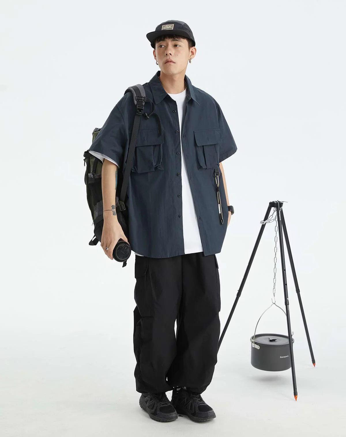 Oversized Short Sleeve Button Shirt - Image 4