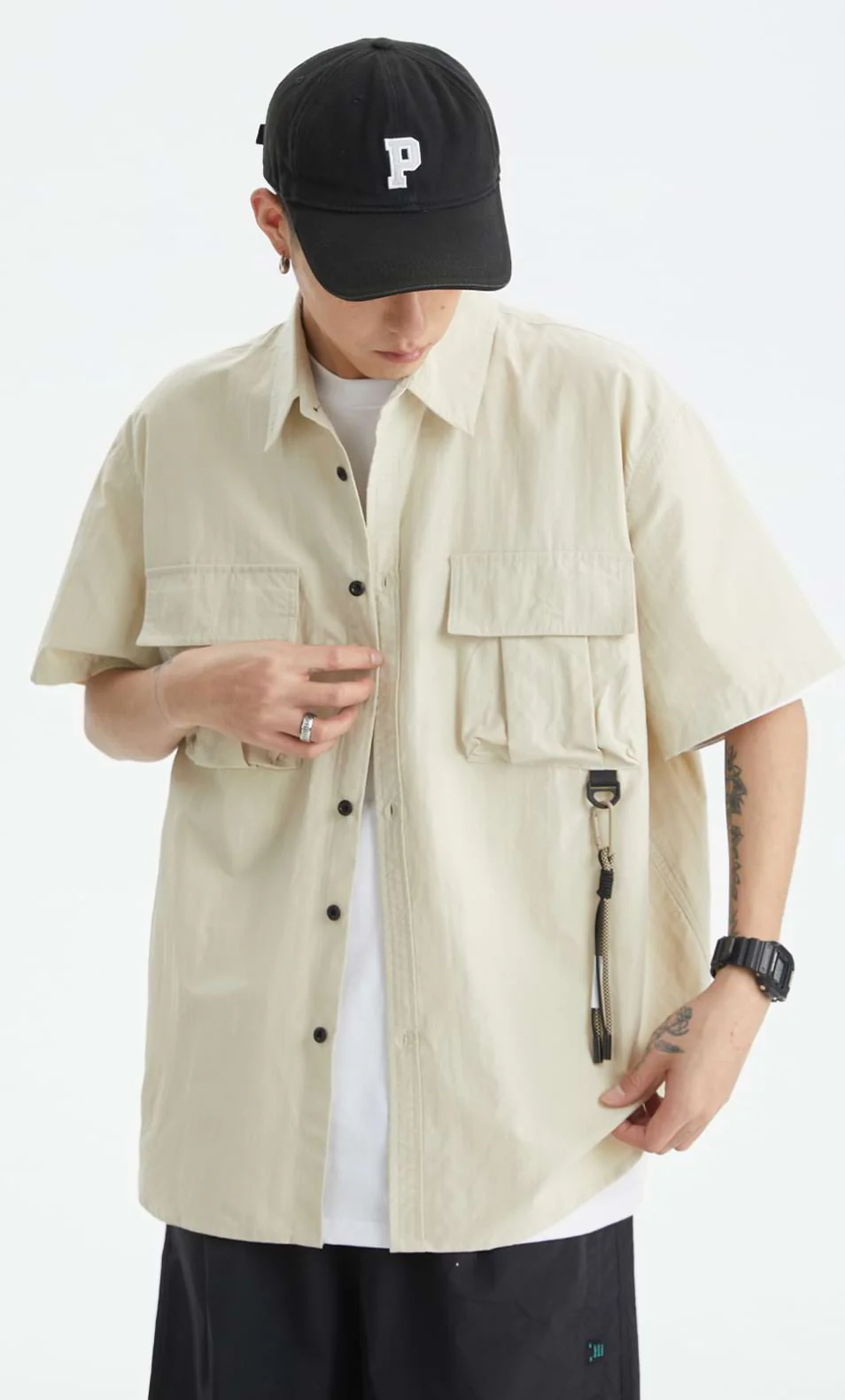 Oversized Short Sleeve Button Shirt - Image 6
