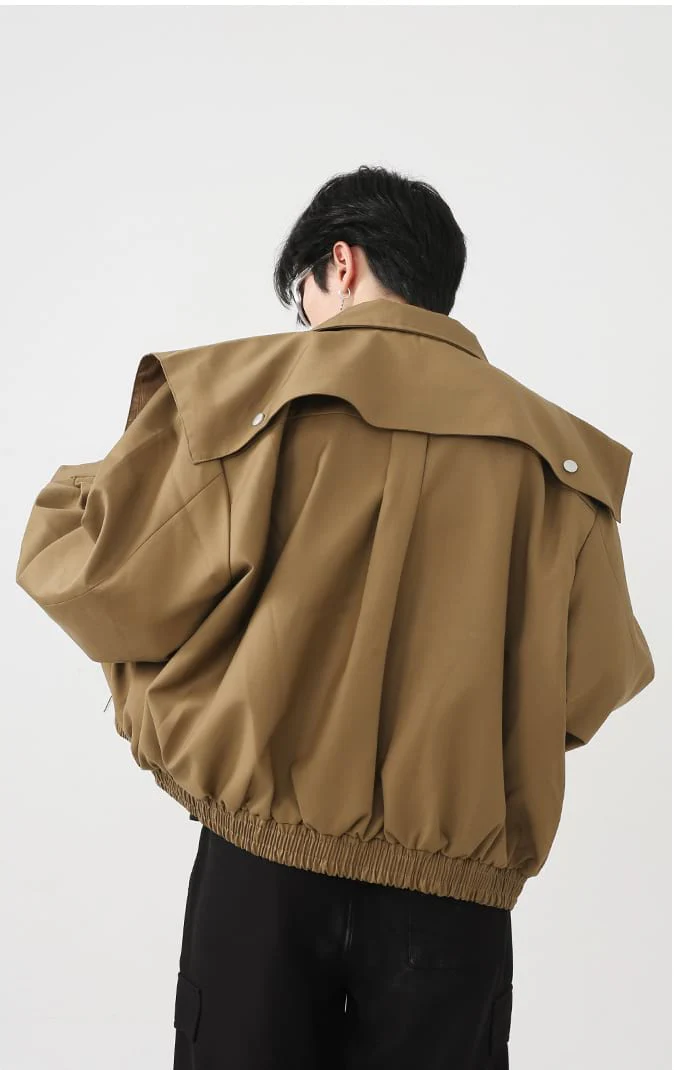 Oversized Shoulder Cape Jacket - Image 3