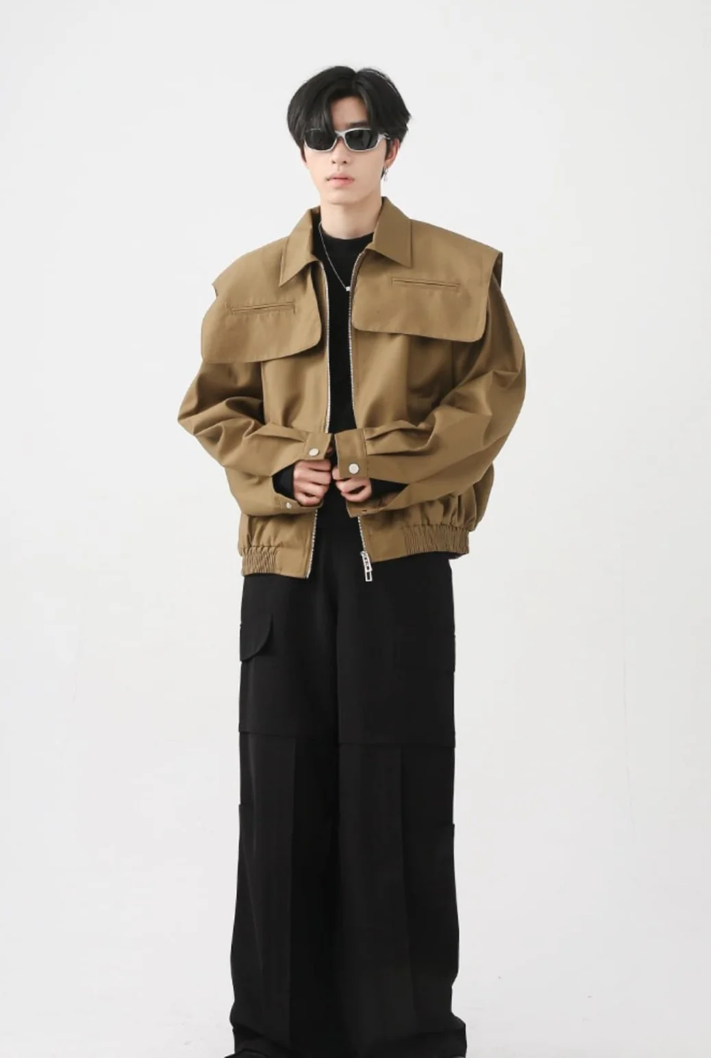 Oversized Shoulder Cape Jacket - Image 4