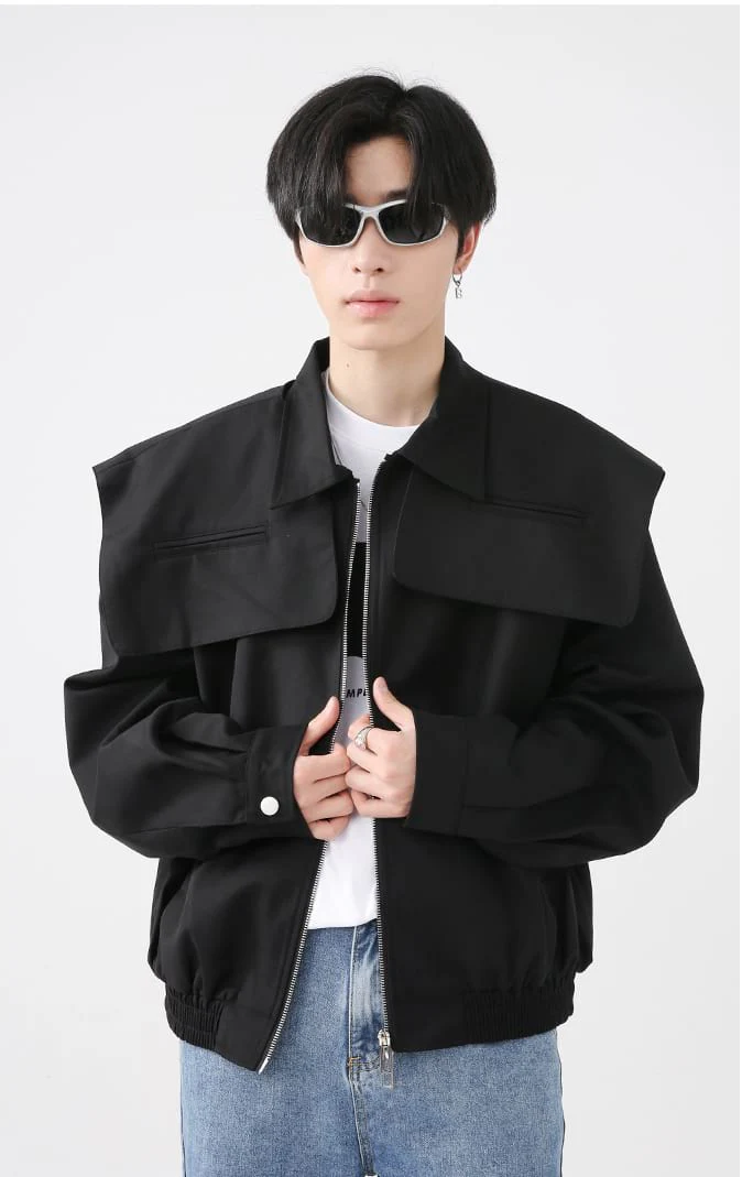 Oversized Shoulder Cape Jacket - Image 5