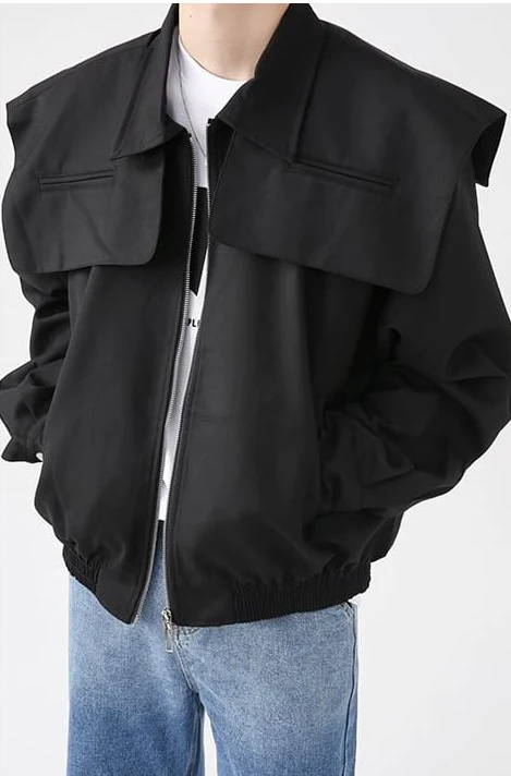 Oversized Shoulder Cape Jacket - Image 6