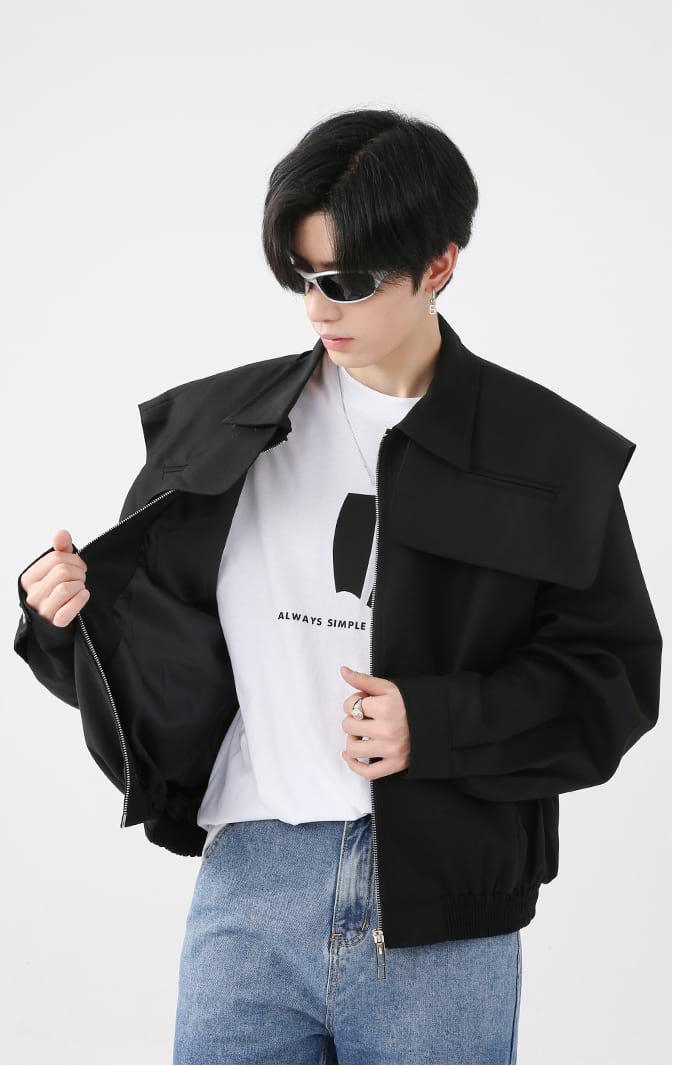 Oversized Shoulder Cape Jacket - Image 7