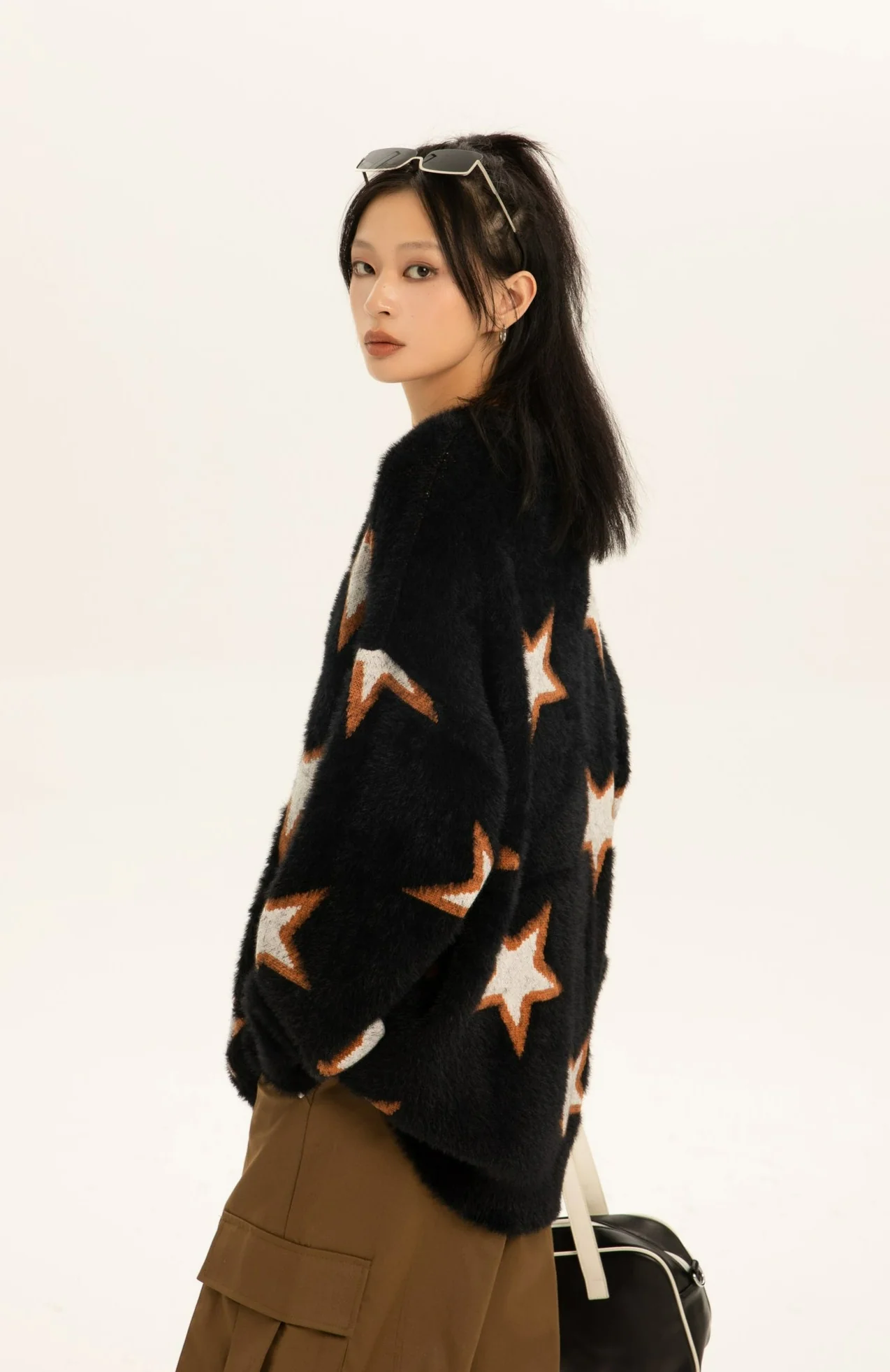 Oversized Star Print Pullover - Image 8