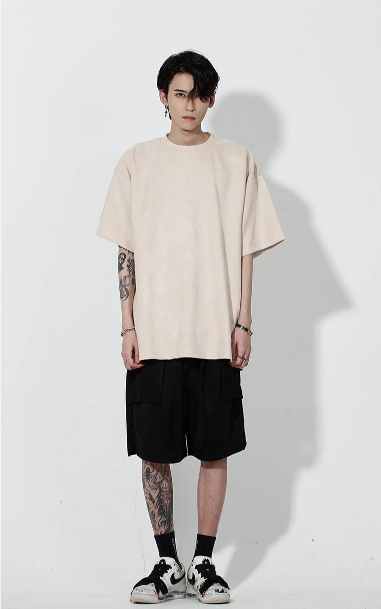 Oversized Suede T-Shirt - Image 10