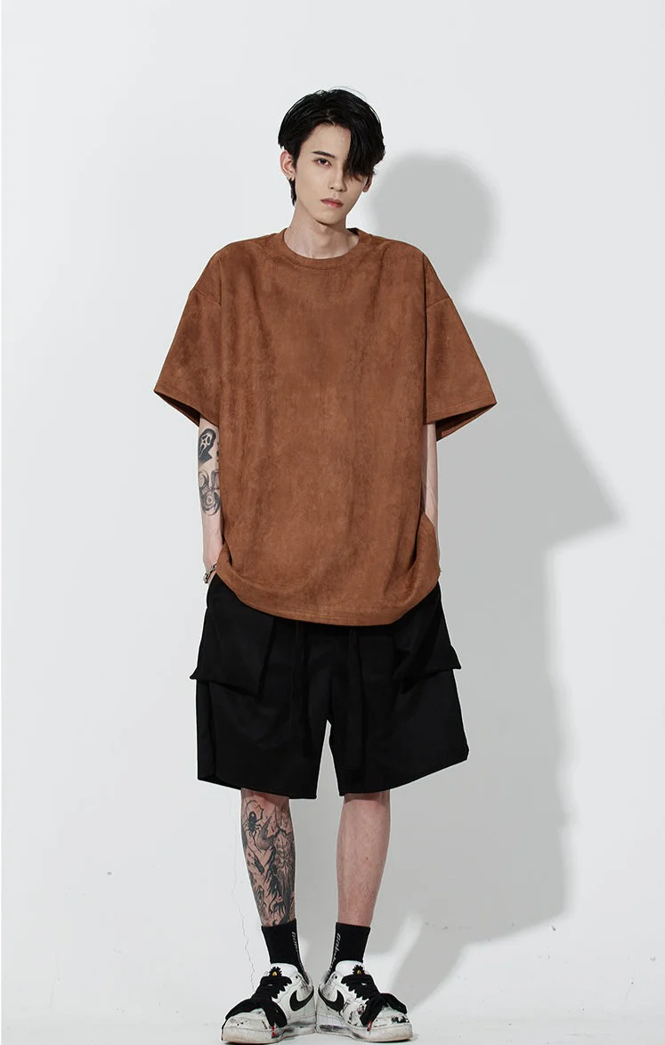 Oversized Suede T-Shirt - Image 3