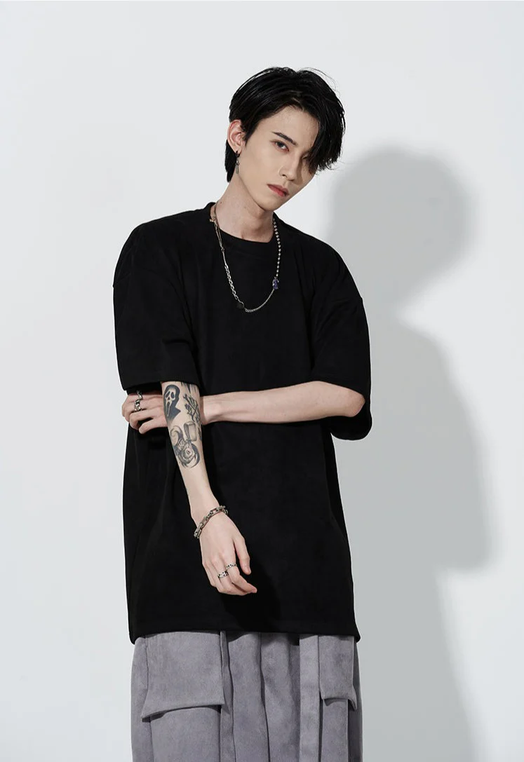 Oversized Suede T-Shirt - Image 4