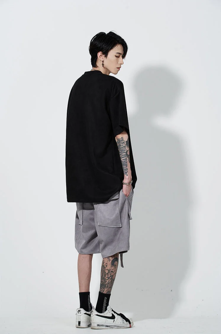Oversized Suede T-Shirt - Image 5