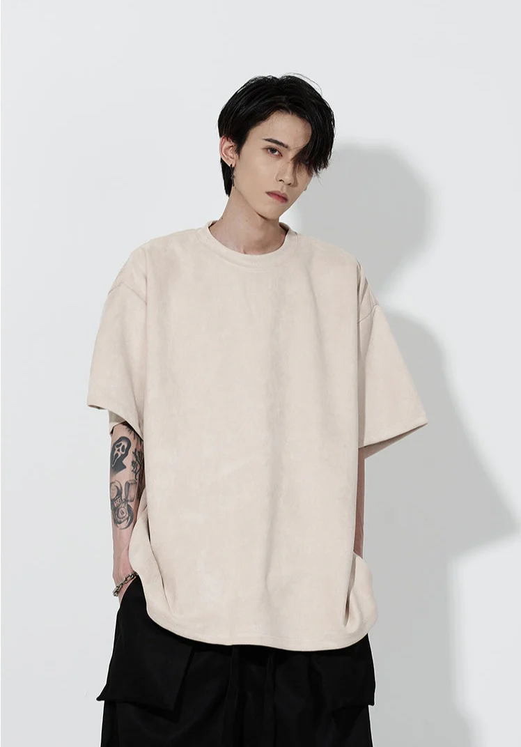 Oversized Suede T-Shirt - Image 9