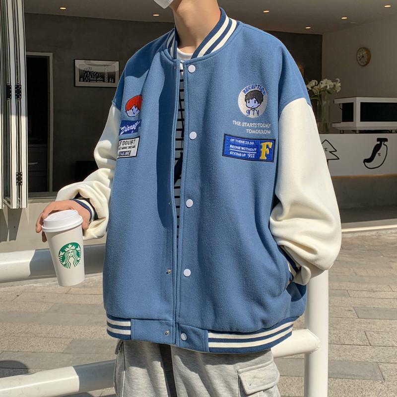 Oversized Vintage Graphic Baseball Jacket - Image 14