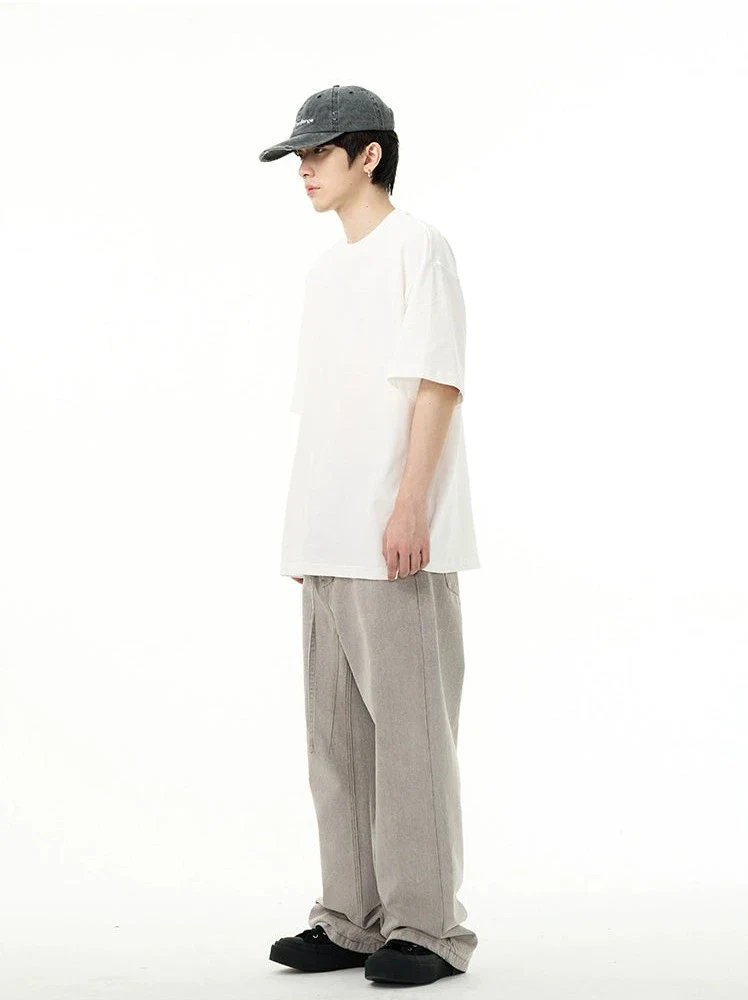Oversized Vintage-Wash Crewneck T-Shirt - Image 12