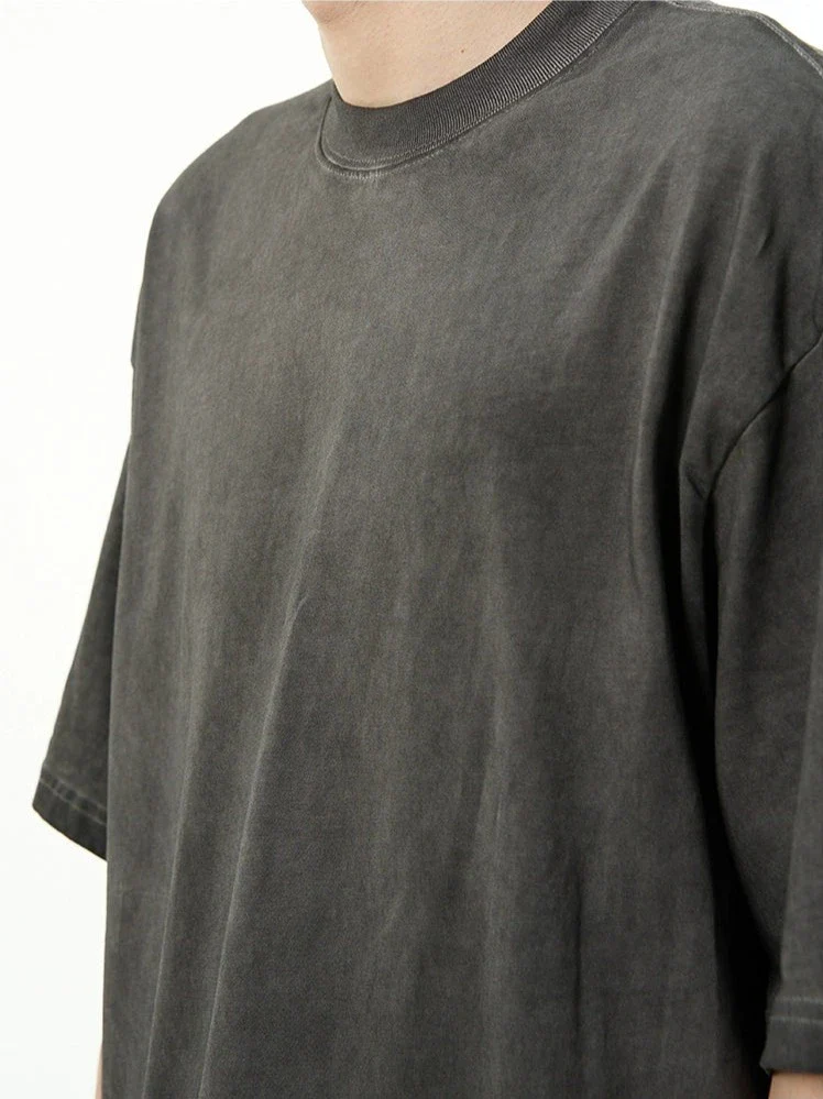 Oversized Vintage-Wash Crewneck T-Shirt - Image 6