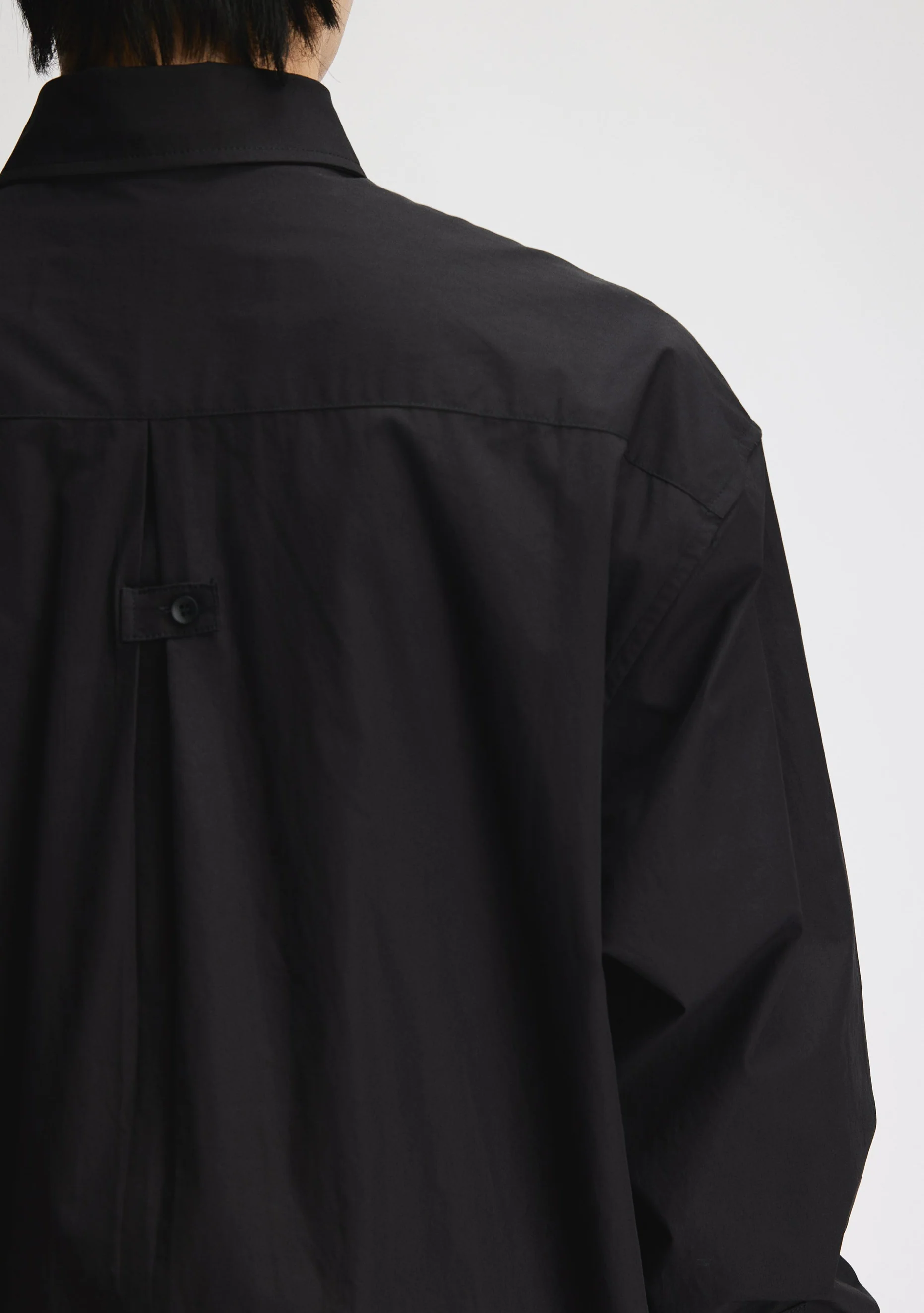 Oversized Wide-Fit Long Sleeve Button Shirt with Chest Pocket - Image 8