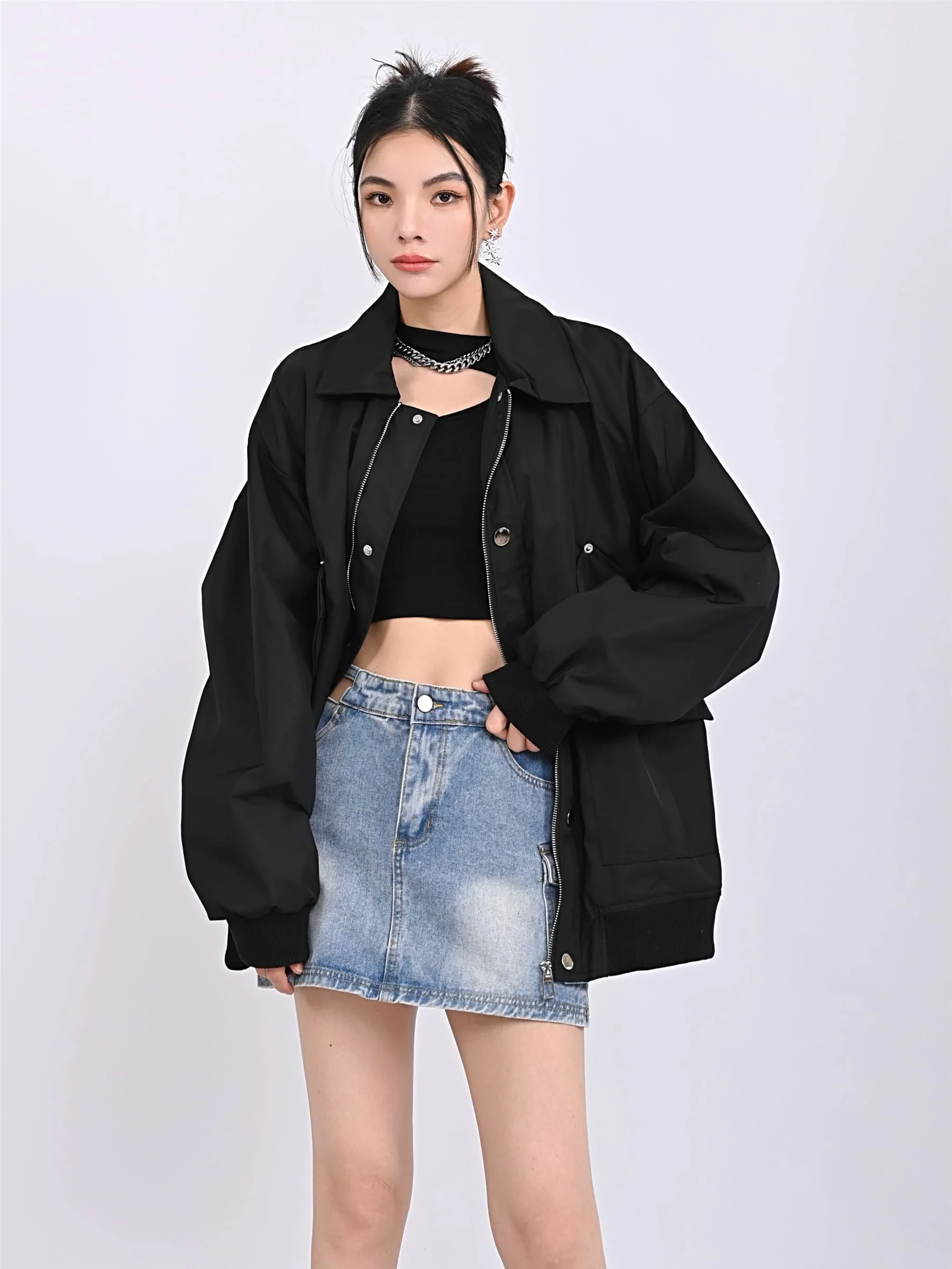 Oversized Zip Bomber Jacket - Image 10