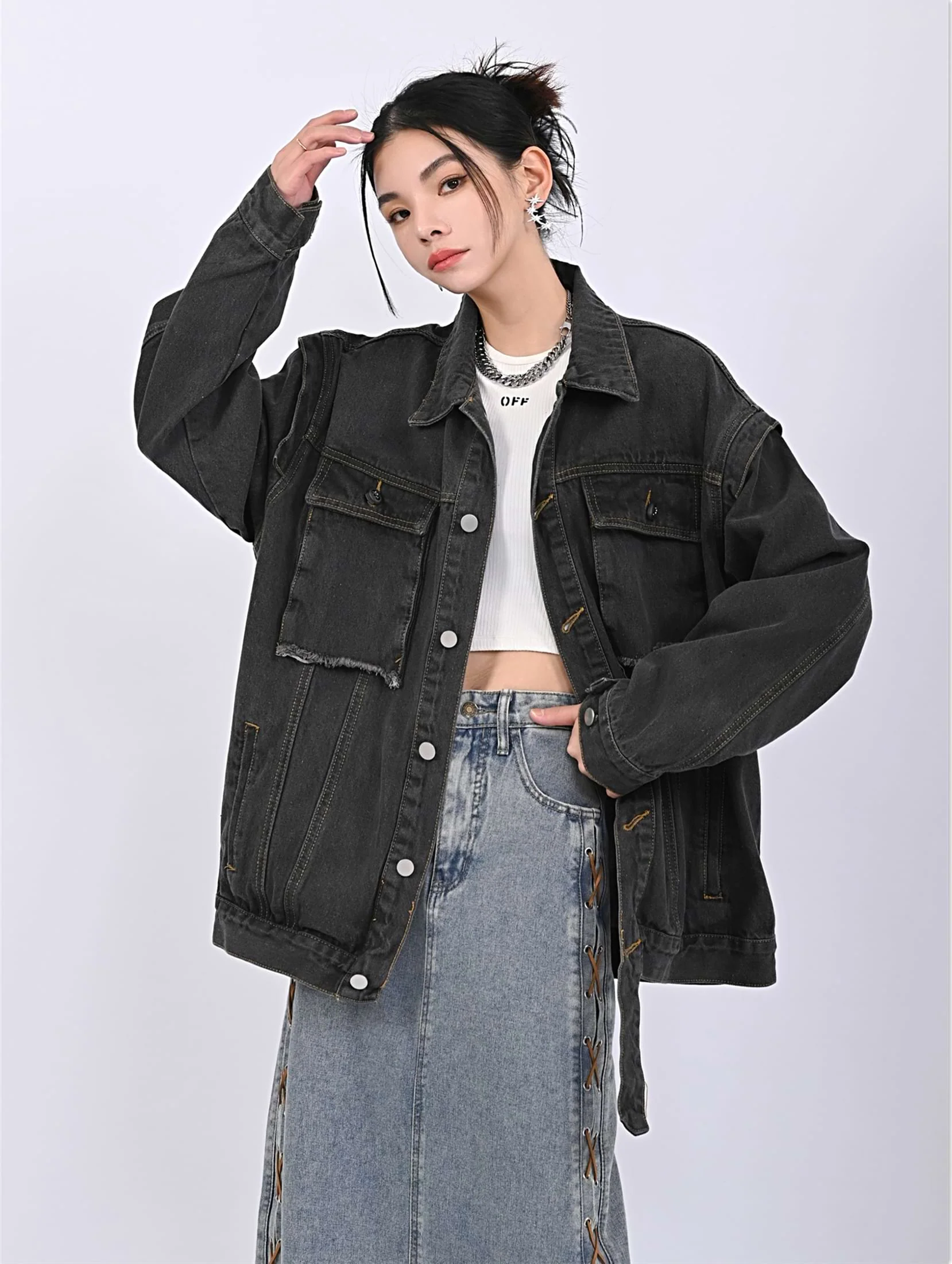 Oversized Zip Bomber Jacket - Image 7