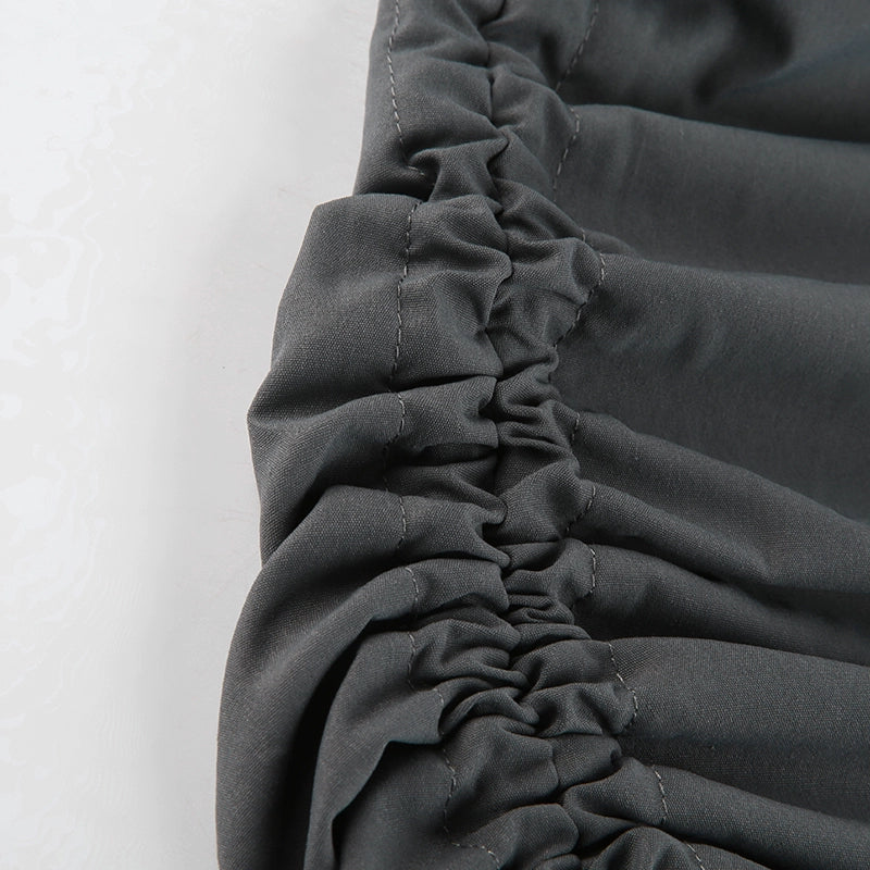 Parachute Ruched Back Slit Midi Skirt - Image 20